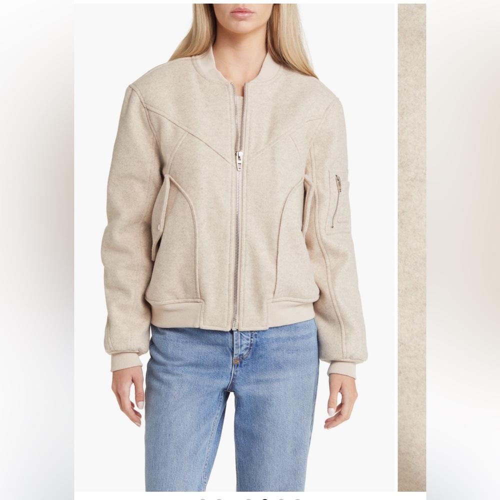Blank NYC Beige Bomber Jacket NWOT - Great for spring!